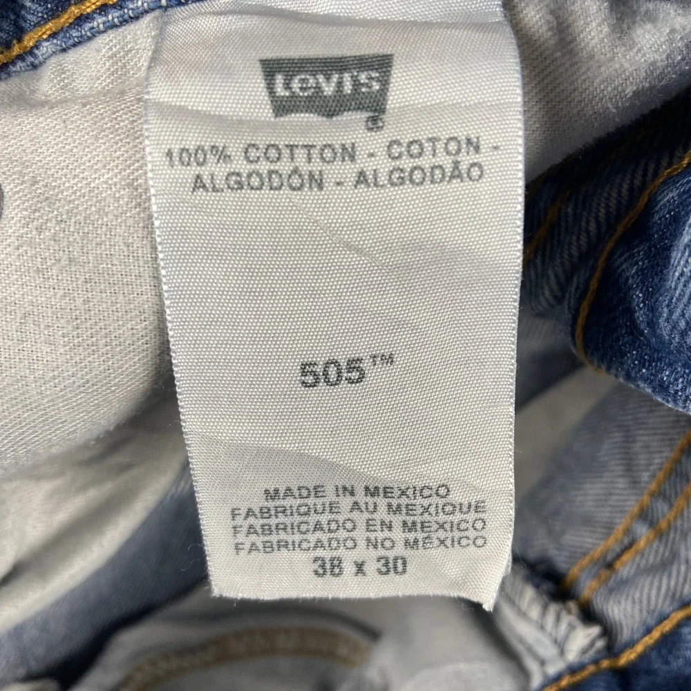 Vintage Levi's 505 Jeans Mens 38x30 Blue Denim Straight Regular Fit Workwear Y2k